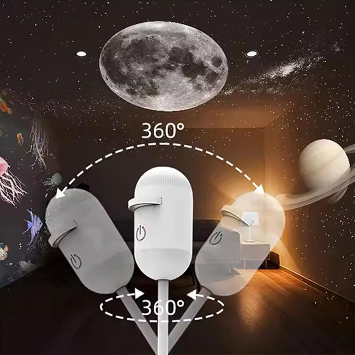 DINUZO Galaxy Projector – Transformă orice cameră într-un cer înstelat